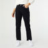 Everstretch Straight Ankle Jeans with Raw Bottom - Black